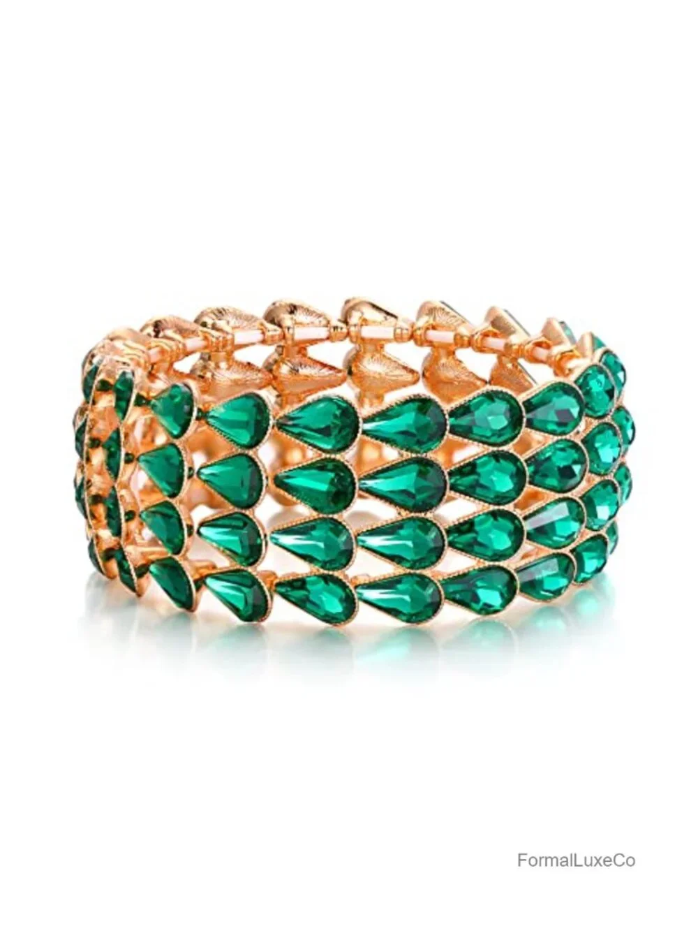 Crystal Stretch Bangle Bracelet Art Deco Vintage Women Wedding Jewelry